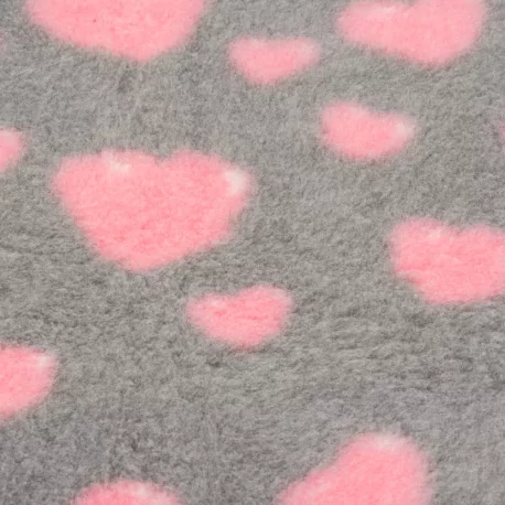 DryBed PREMIUM sv.šedá se srdíčky