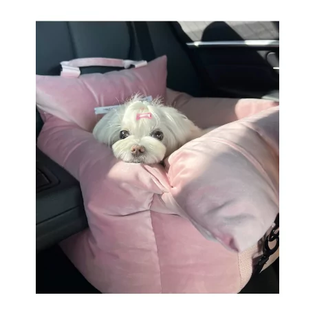 Pelíšek do auta pro psy COMFY 3in1 Baby Pink