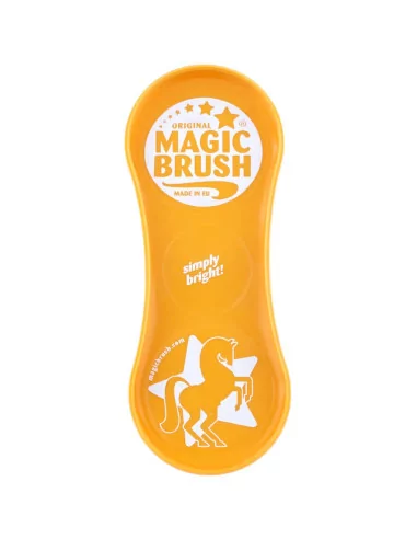 Kartáč pro psy a koně MAGIC BRUSH FIRM žlutý