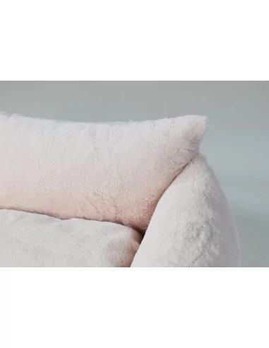 Pelíšek pro psy Lauren design FLUFFY sv.růžový