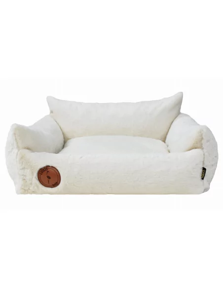 Pelíšek pro psy Lauren design FLUFFY krémový