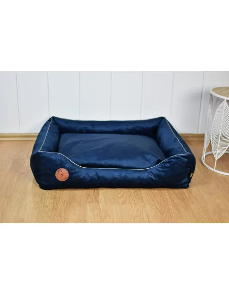 Pelech pro psy Lauren design CEZAR VELVET modrý
