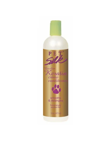 Kondicionér hydratační a vyhlazující s brazilským keratinem a hedvábím PET SILK Brazilian Keratin