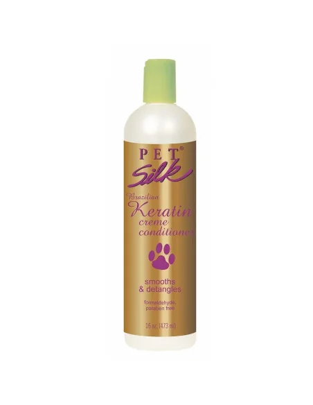 Kondicionér hydratační a vyhlazující s brazilským keratinem a hedvábím PET SILK Brazilian Keratin