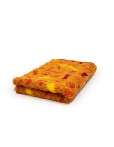 DryBed PREMIUM oranžová/tlapka-kost
