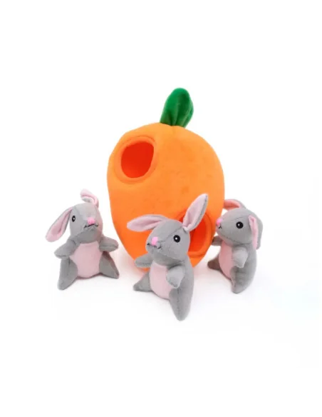 Plyšová hračka ZippyPaws mrkev se zajíčky