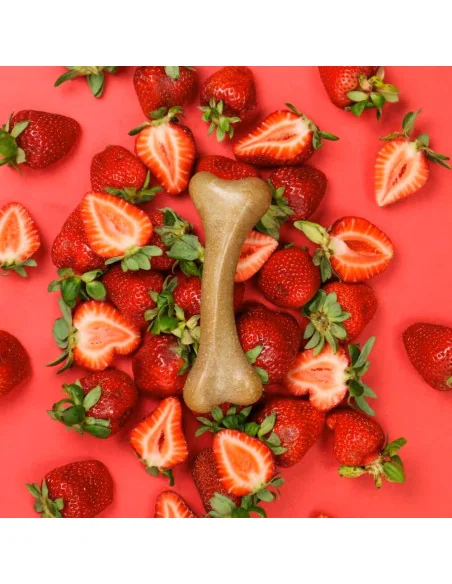 Žvýkací hračka pro psy DASHI Fruity Bone Strawberry