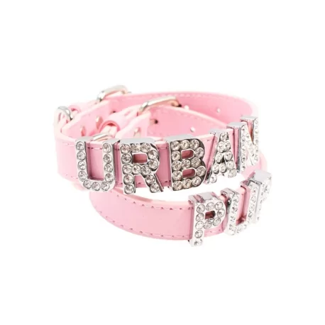 Obojek pro psy URBAN PUP Personalised sv.růžový