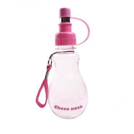 Láhev na vodu s dávkovačem pro psy CHOCO NOSE růžová 240ml