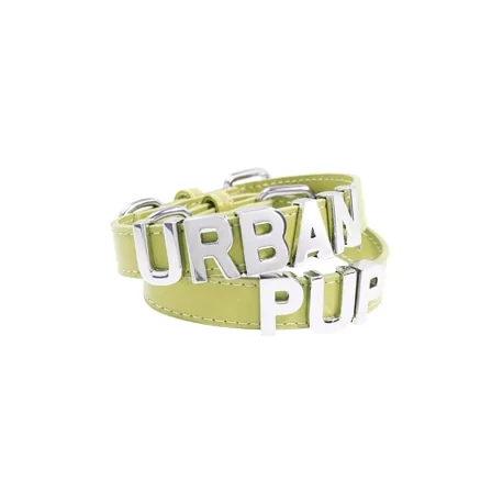 Obojek pro psy URBAN PUP Personalised limetkový