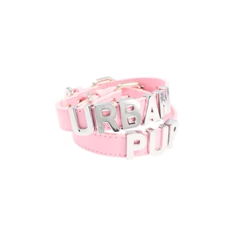 Obojek pro psy URBAN PUP Personalised sv.růžový