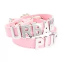 Obojek pro psy URBAN PUP Personalised sv.růžový