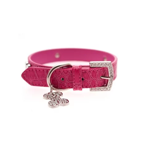 Obojek pro psy URBAN PUP DIAMANTE LEGALLY BLONDE BONE CHARM tm.růžový