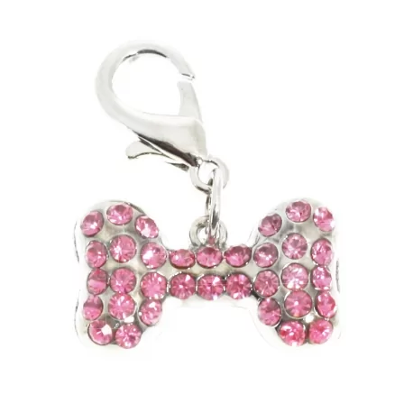 Přívěsek na obojek Swarovski BONE CHARM pink