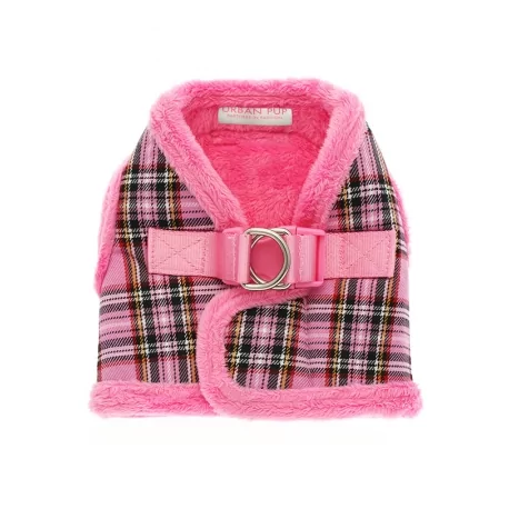 Postroj pro psy zateplený URBAN PUP LUXURY FUR LINED pink