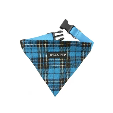 Obojek se šátkem pro psy URBAN PUP BLUE TARTAN