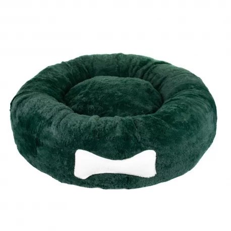 Pelíšek pro psy LUXURY DONUT EMERALD tm.zelený