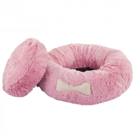 Pelíšek pro psy LUXURY DONUT SWEET PINK sv.růžový