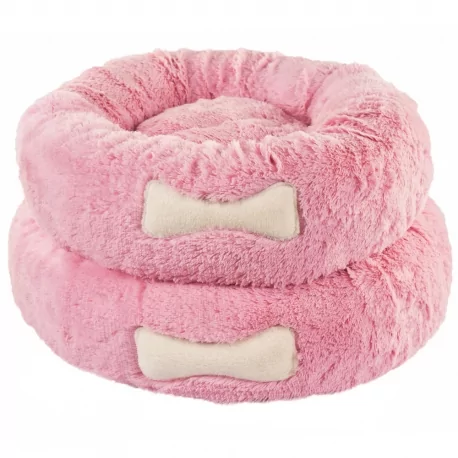 Pelíšek pro psy LUXURY DONUT SWEET PINK sv.růžový