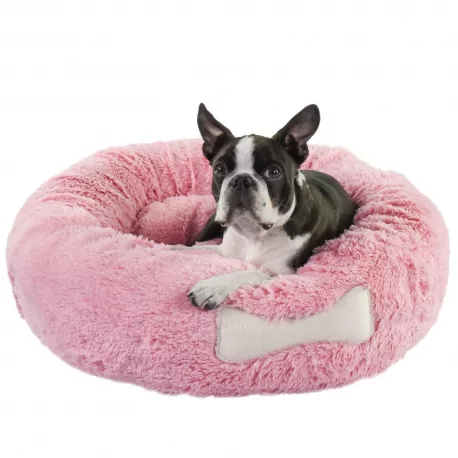 Pelíšek pro psy LUXURY DONUT SWEET PINK sv.růžový