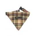 Obojek se šátkem pro psy URBAN PUP BROWN TARTAN