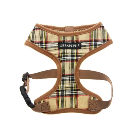 Postroj pro psy URBAN PUP Brown Tartan