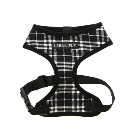 Postroj pro psy URBAN PUP Black Tartan