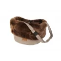 Cestovní taška pro psy LUXURY FOX sv.hnědá 32x22x20 cm