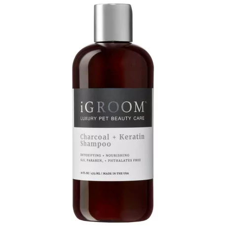 Šampon pro psy IGROOM CHARCOAL+KERATIN 473ml